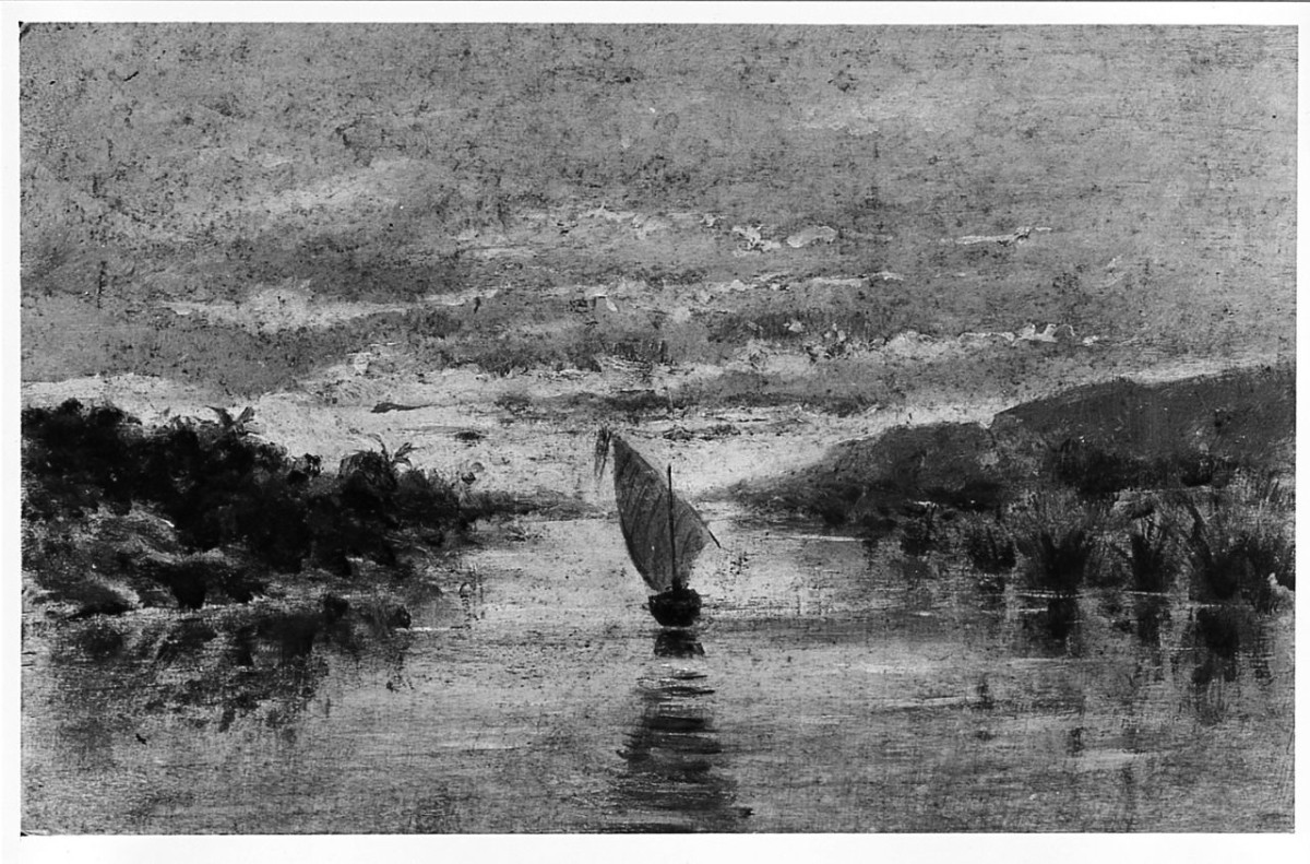 Mer de Bretagne, paesaggio marino (dipinto) di Ancillotti Torello (sec. XIX)