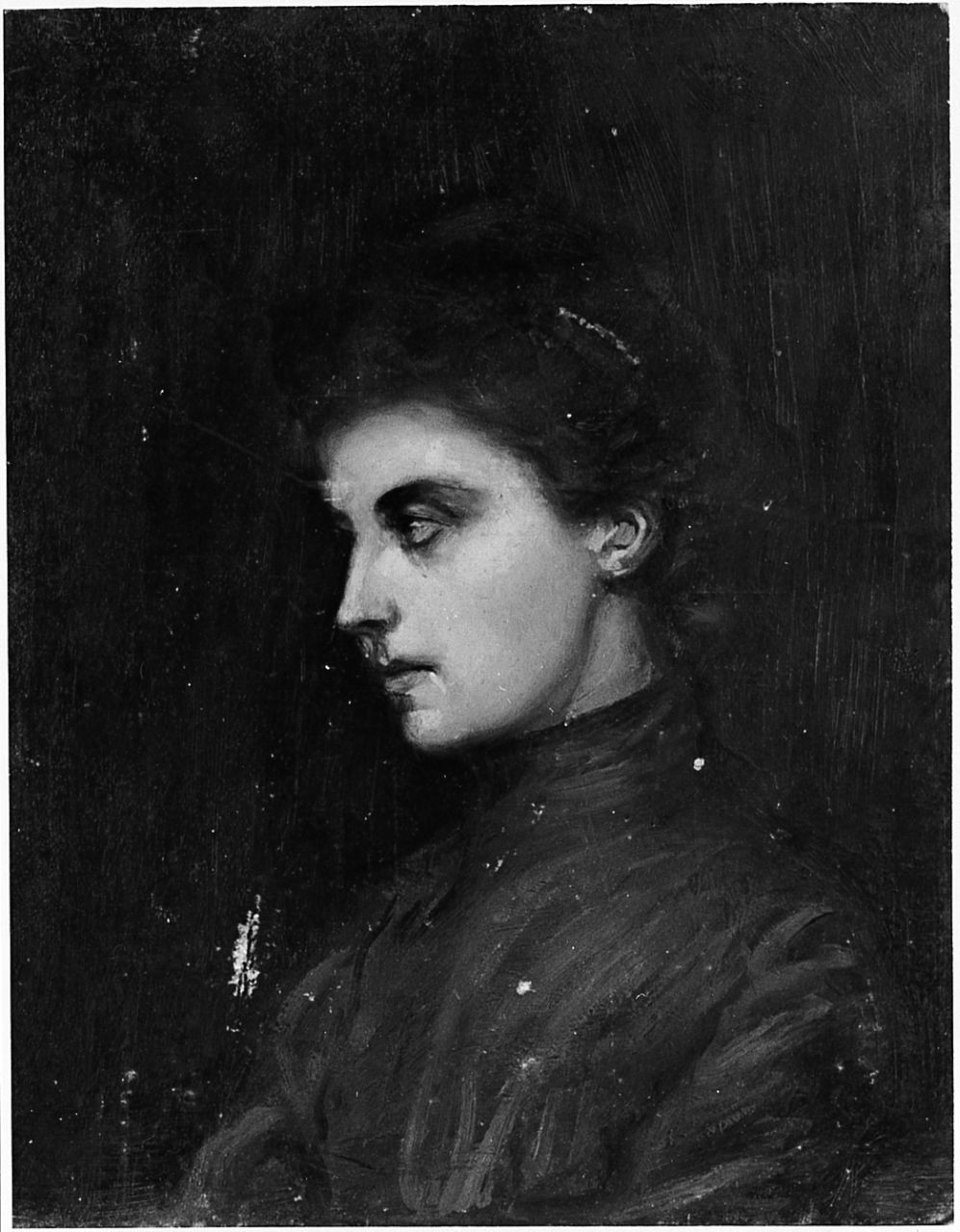 Jeune fille, ritratto di donna (dipinto) di Ancillotti Torello (sec. XIX)