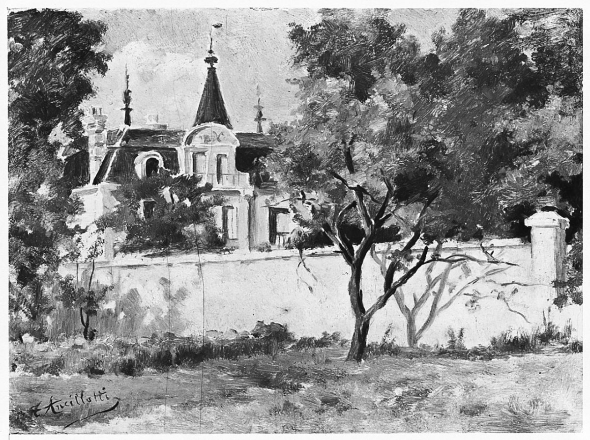 Villa a Fontenay-aux-Roses (dipinto) di Ancillotti Torello (sec. XIX)