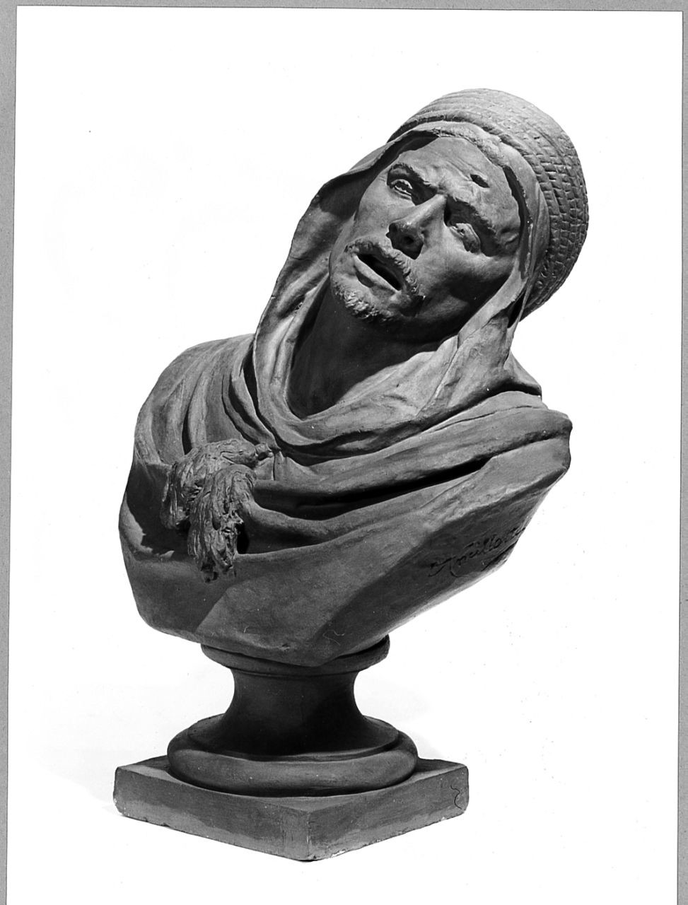 Spahi mourant, busto di uomo (scultura) di Ancillotti Torello (sec. XIX)