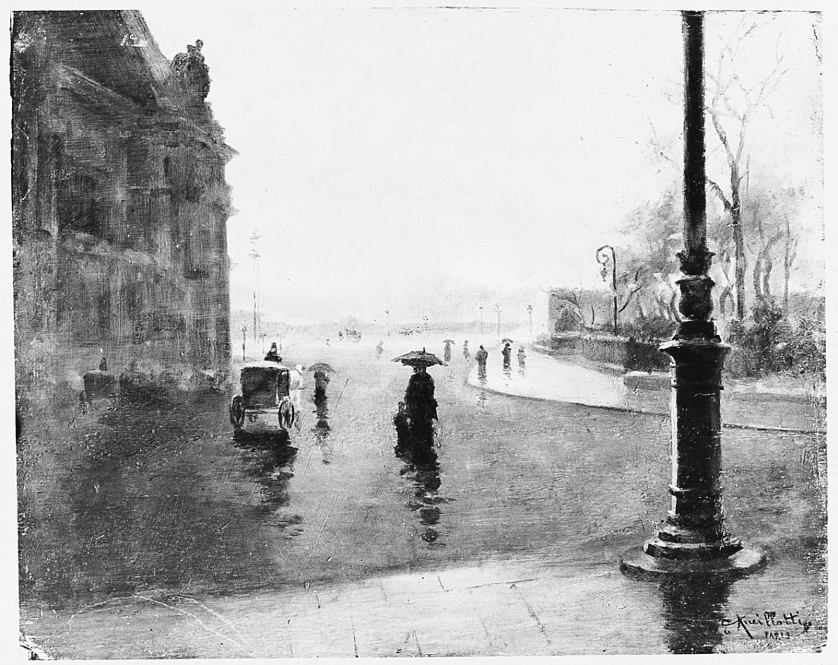 veduta di Place du Carrousel a Parigi (dipinto) di Ancillotti Torello (sec. XIX)