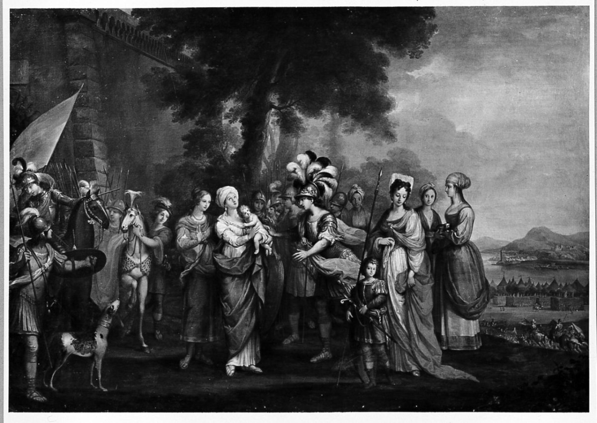 addio di Ettore alle porte Scee (dipinto) - ambito italiano (sec. XVIII)