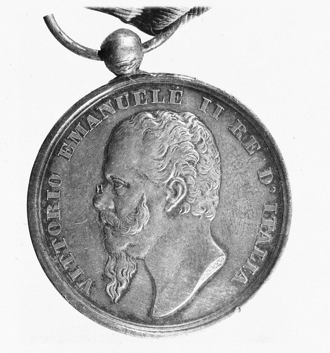 Allegoria dell'Italia. Medaglia al valore sul campo conferita a Torello An cillotti, (d.), allegoria dell'Italia (medaglia) - ambito italiano (sec. XIX)