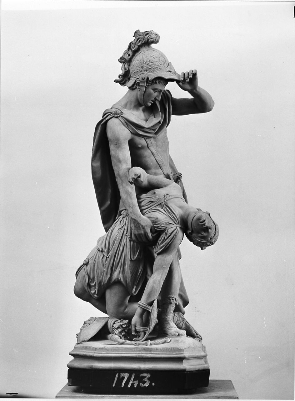 Achille e Pentesilea (scultura) - ambito italiano (sec. XIX)