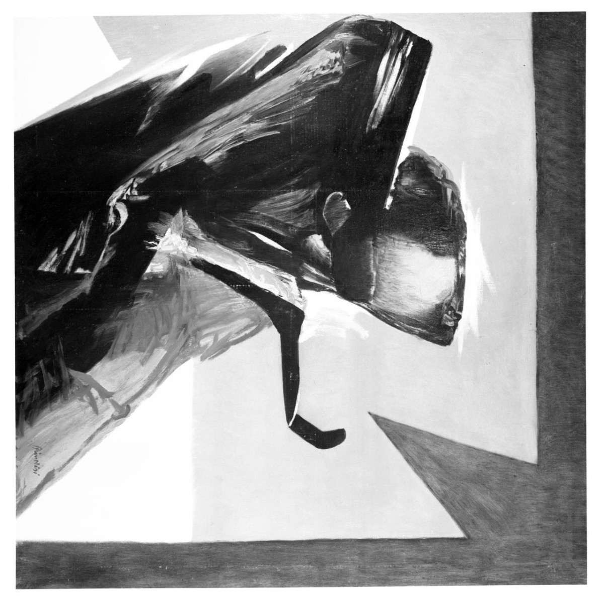 Ultime 24 ore, soggetto astratto (dipinto) di Brindisi Remo (sec. XX)