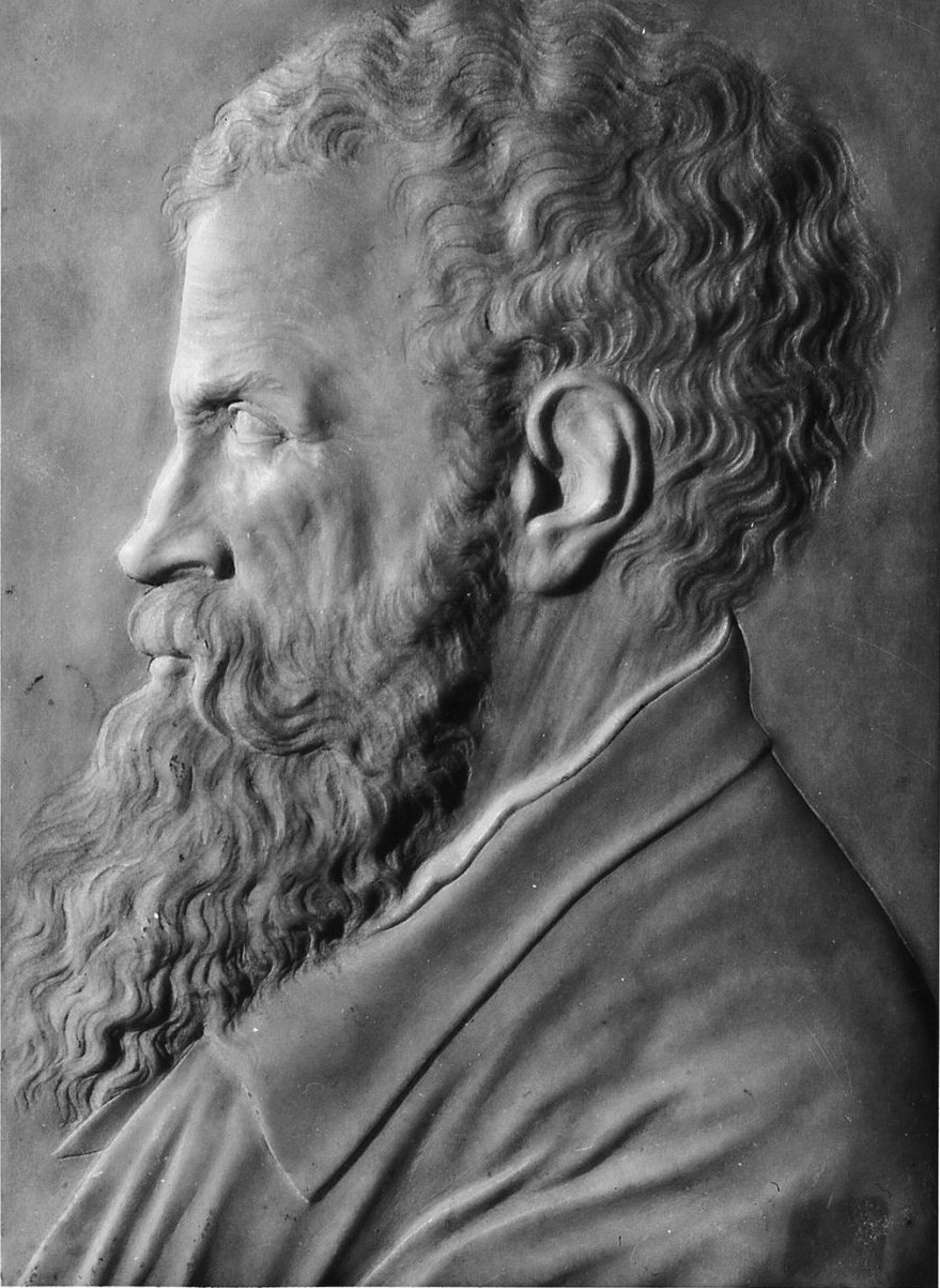 ritratto del signor Zanaga (rilievo) di Bonatti Gaetano (sec. XIX)