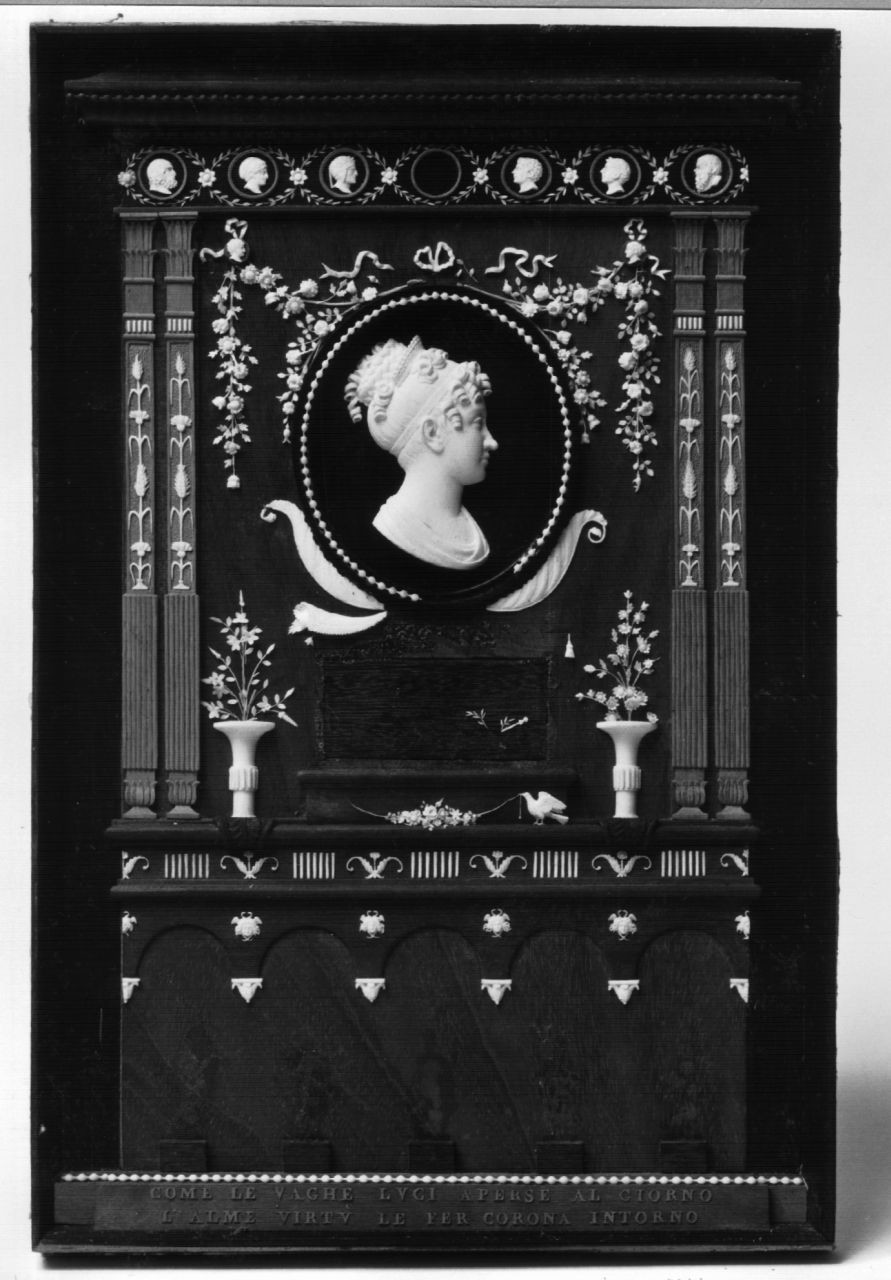 ritratto di Maria Beatrice di Savoia (rilievo) di Bonzanigo Giuseppe Maria (prima metà sec. XIX)