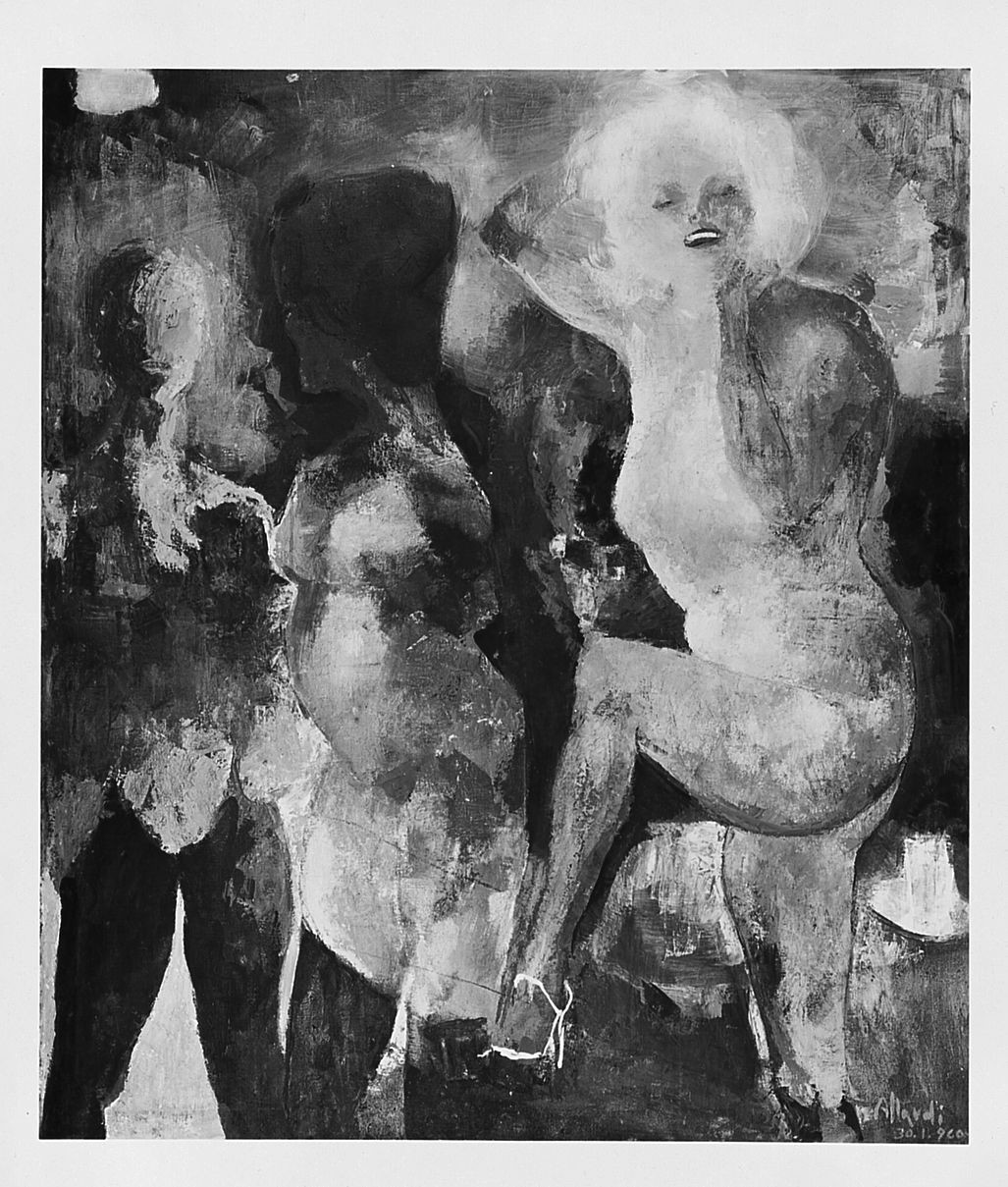 Underworld, figure femminili (dipinto) di Attardi Ugo (sec. XX)