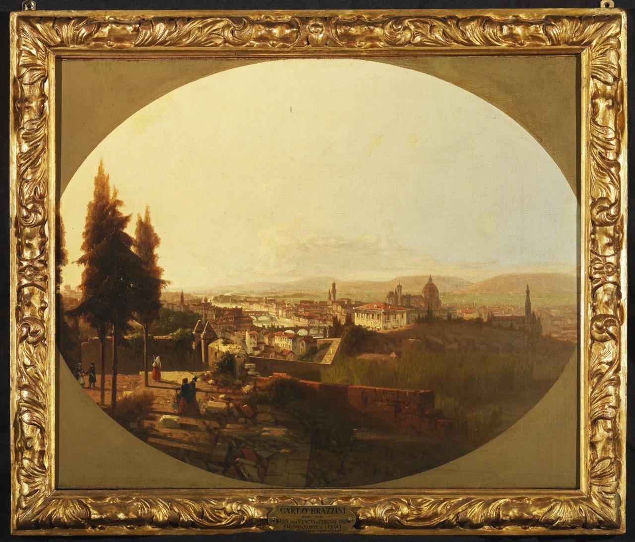 veduta di Firenze da Monte alle Croci (dipinto) di Brazzini Carlo (sec. XIX)