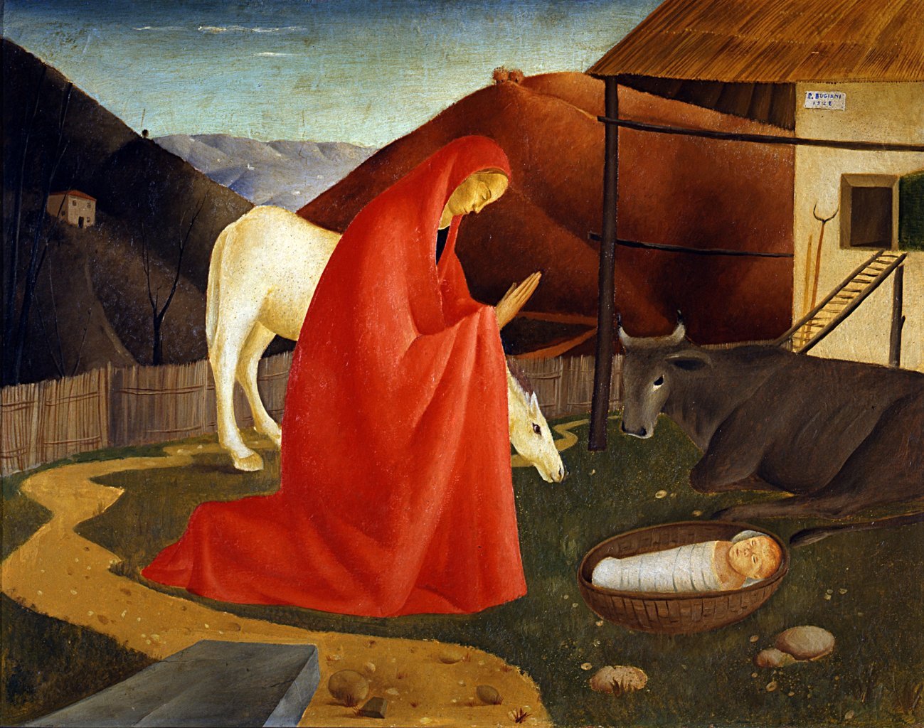 Natività (La Sera), natività di Gesù (dipinto) di Bugiani Pietro (sec. XX)