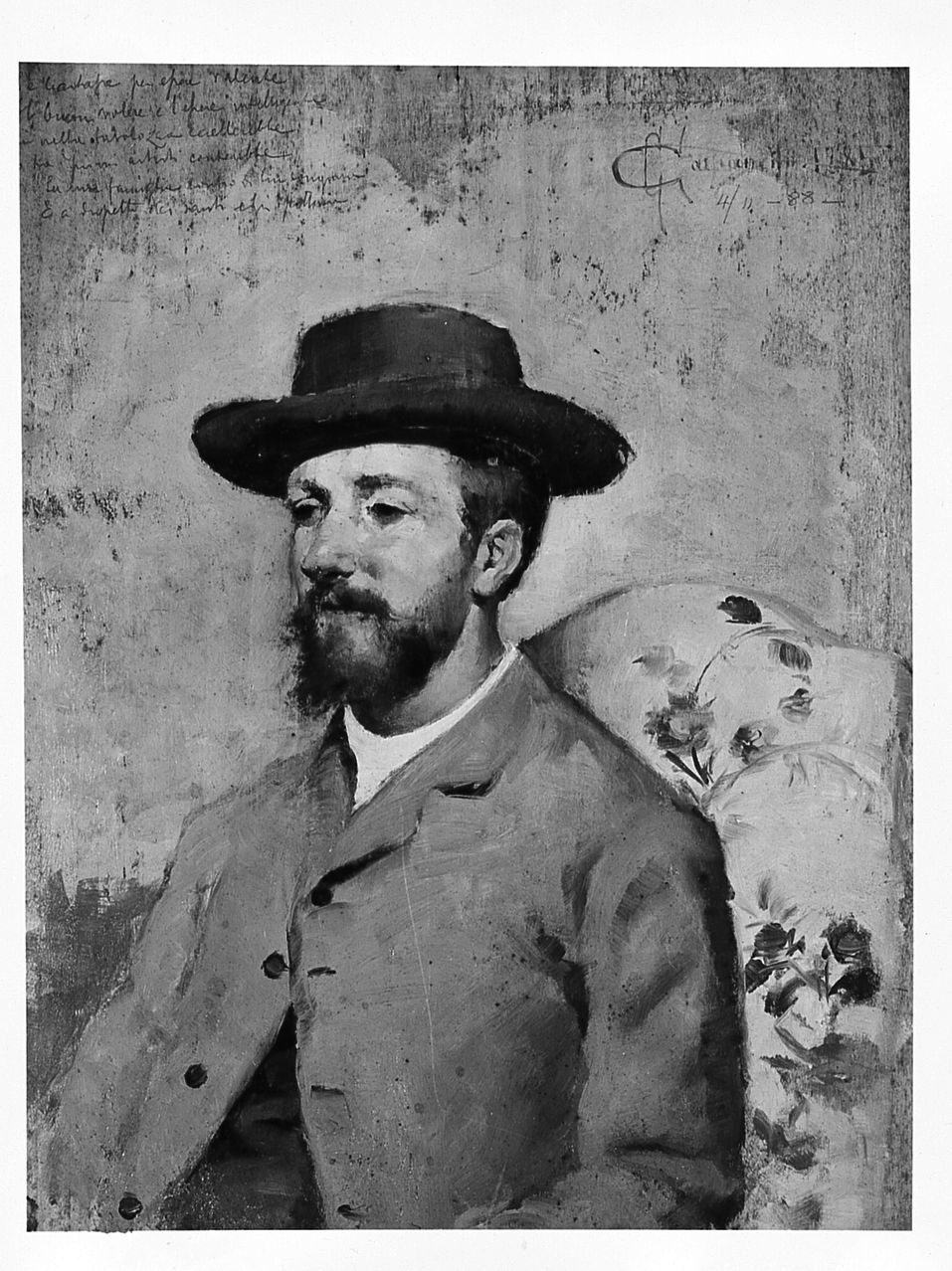 autoritratto di Giovanni Battista Carpanetto (dipinto) di Carpanetto Giovanni Battista (sec. XIX)