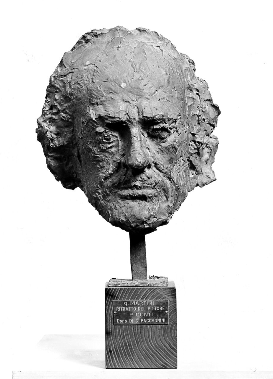 ritratto di Primo Conti (scultura) di Martini Quinto (sec. XX)