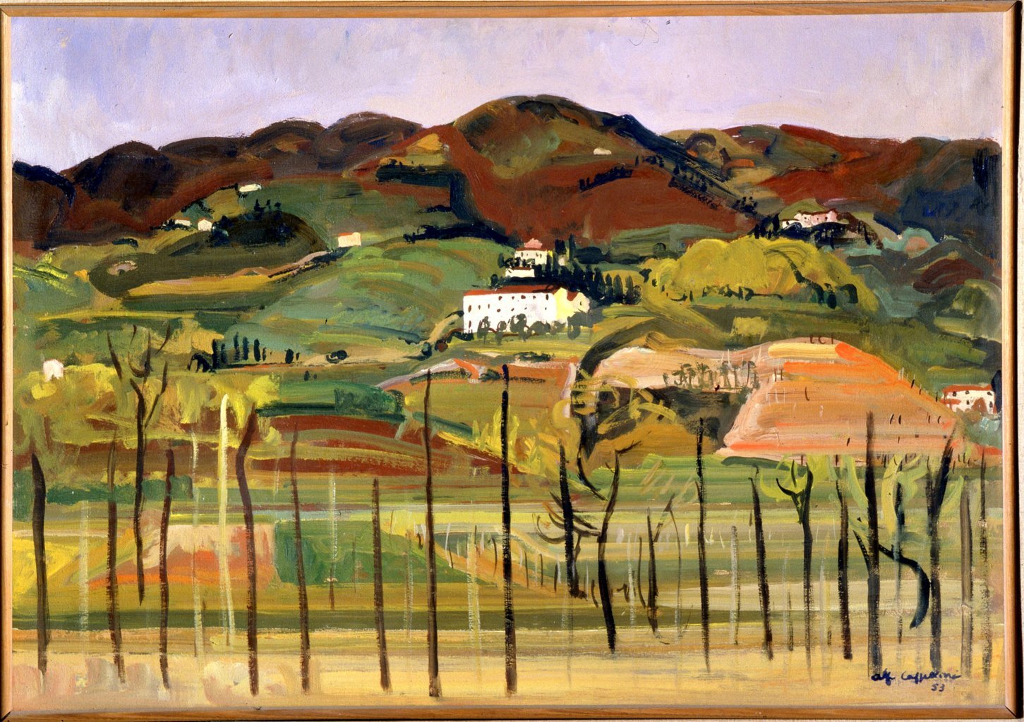 paesaggio (dipinto) di Cappellini Alfiero (sec. XX)