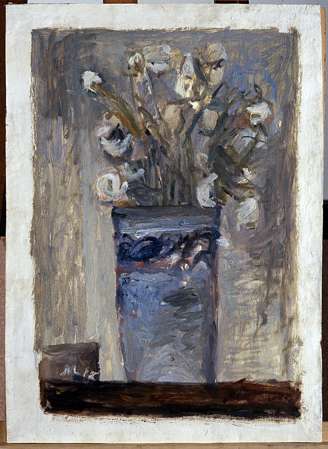 vaso con fiori (dipinto) di Marcucci Mario (prima metà sec. XX)