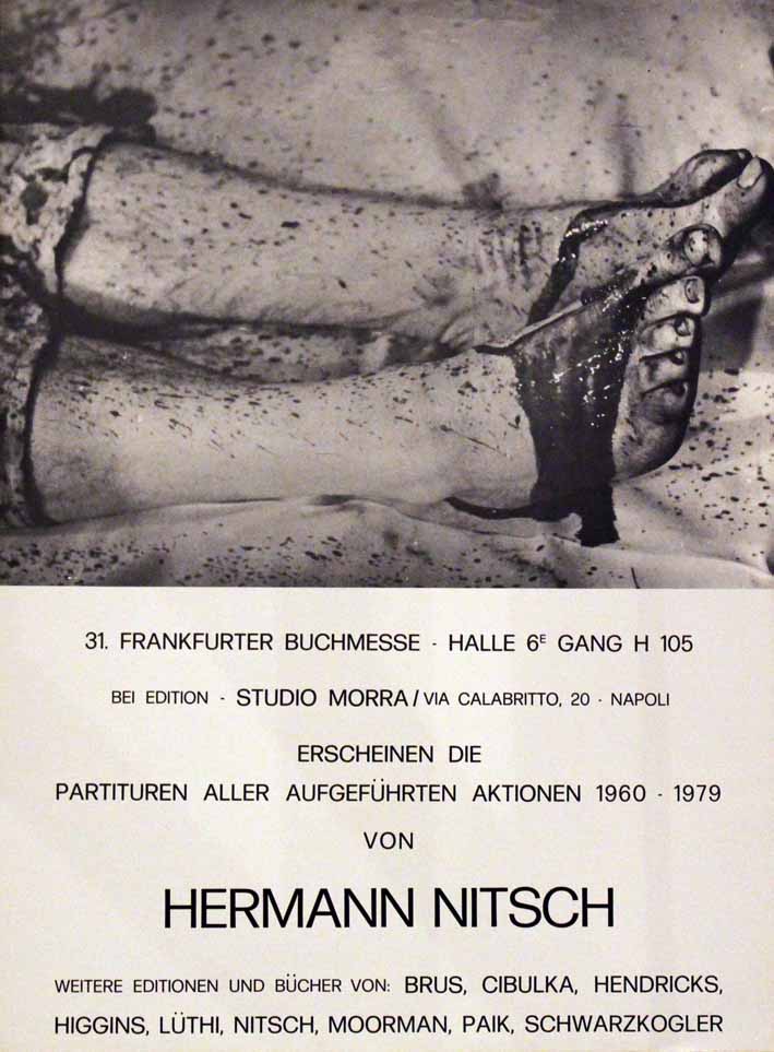 stampa tipografica (manifesto) di Hermann Nitsch (attribuito) - ambito tedesco (seconda metà XX sec)