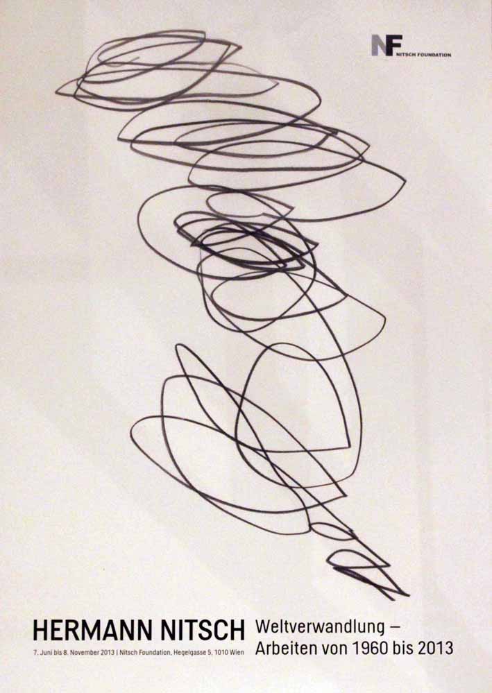 disegno di Hermann Nitsch (manifesto) di Hermann Nitsch (attribuito) - ambito austriaco (prima metà XXI sec)