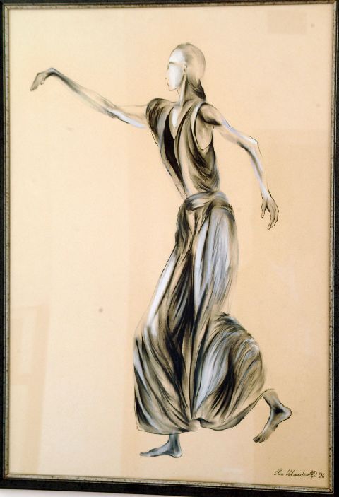 Donna che danza, donna che danza (disegno) di Mandrelli Clio (sec. XX)