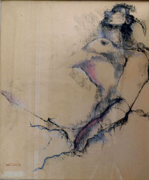 Nudo di donna, nudo di donna distesa (disegno) di Martini Livia (sec. XX)