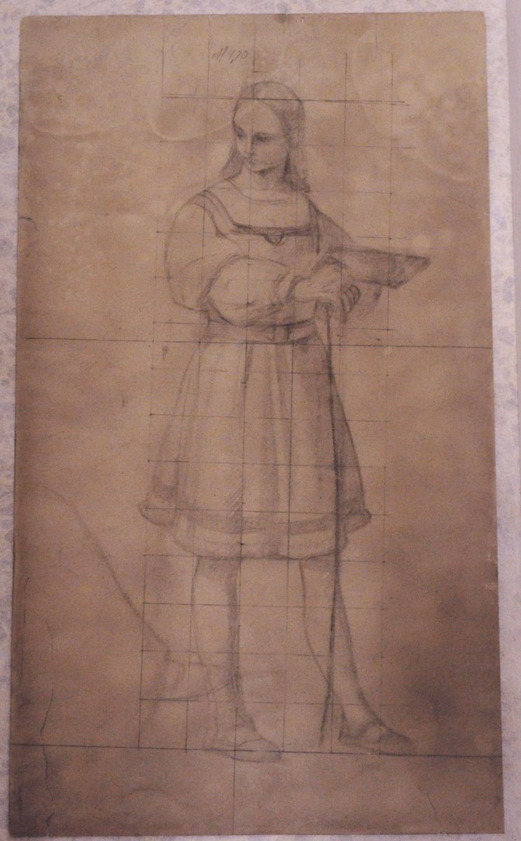 giovane in abiti rinascimentali (disegno) di Volpi Elia (sec. XIX)