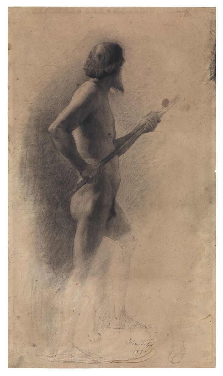figura maschile, figure femminili (disegno) di Volpi Elia (sec. XIX)