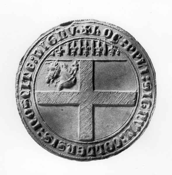 croce e testa di cavallo (calco di sigillo) di Lelli Oronzio (bottega) (ultimo quarto sec. XIX)