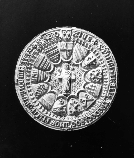 Sant'Ambrogio (calco di sigillo) di Lelli Oronzio (bottega) (ultimo quarto sec. XIX)
