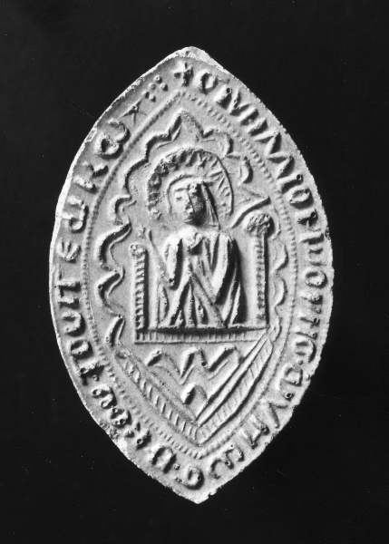 Madonna orante (calco di sigillo) di Lelli Oronzio (bottega) (ultimo quarto sec. XIX)
