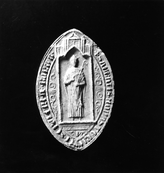 vescovo (calco di sigillo) di Lelli Oronzio (bottega) (ultimo quarto sec. XIX)