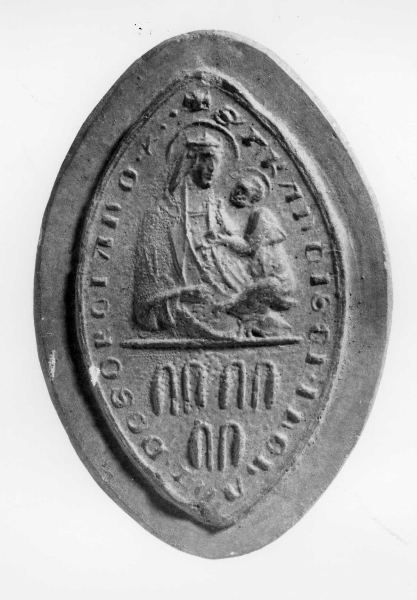 Madonna con Bambino (calco di sigillo) di Lelli Oronzio (sec. XIX)