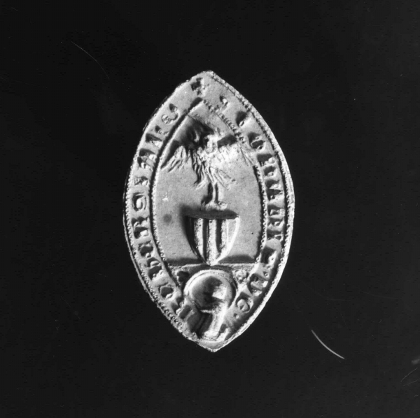 aquila ad ali aperte (calco di sigillo) di Lelli Oronzio (secc. XIX/ XX)