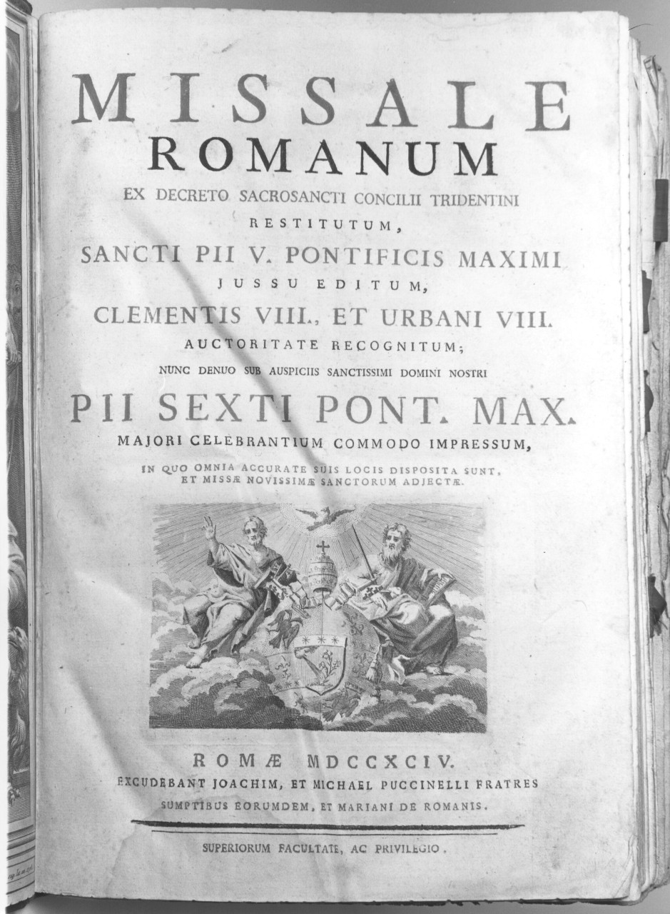Santi Pietro e Paolo e colomba dello Spirito Santo (stampa) di Frezza Giovanni Girolamo (sec. XVIII)