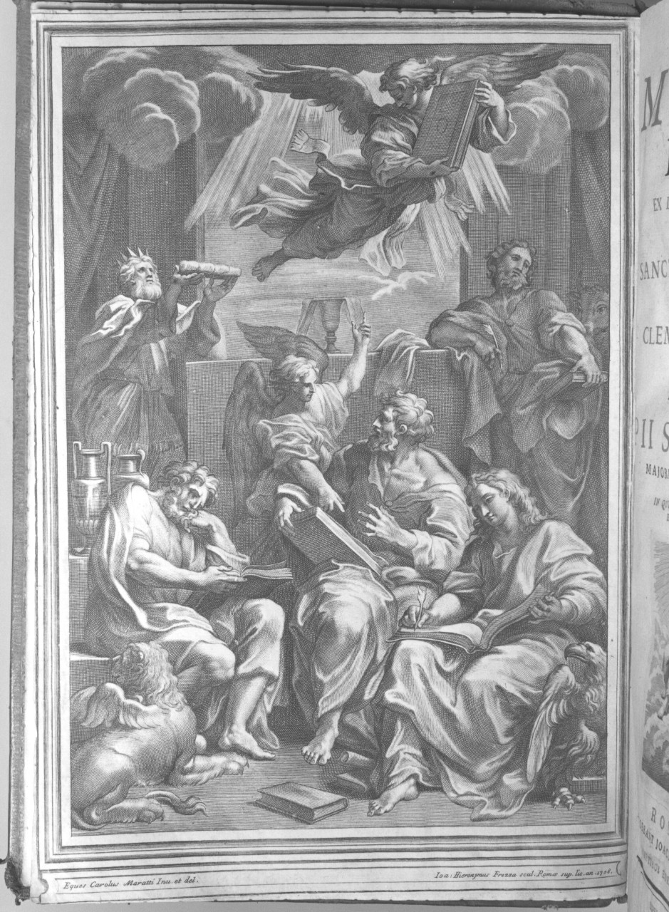 quattro evangelisti (stampa) di Frezza Giovanni Girolamo (sec. XVIII)