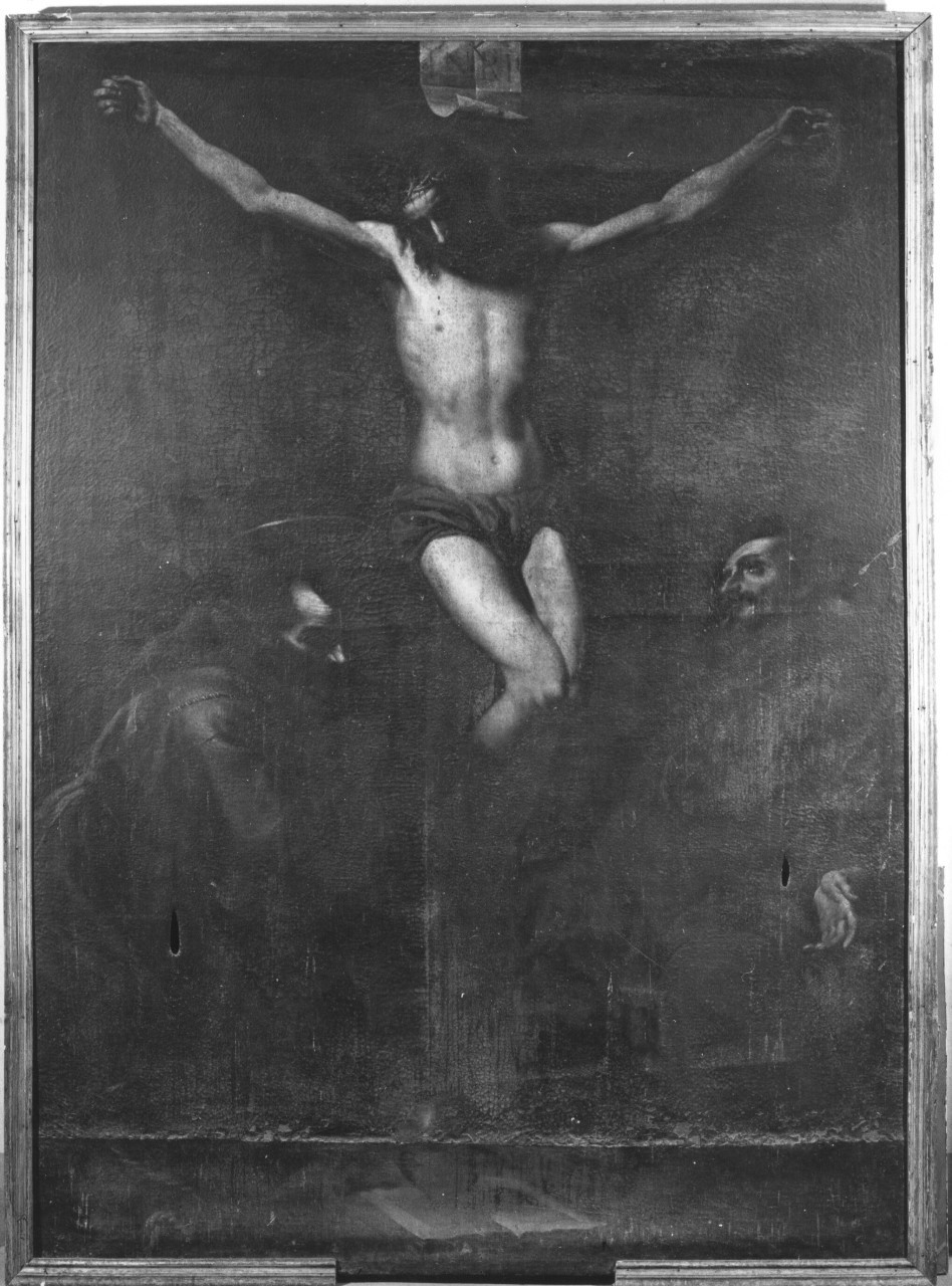 Cristo crocifisso tra santi francescani (dipinto) di Pignoni Simone (primo quarto sec. XVII)