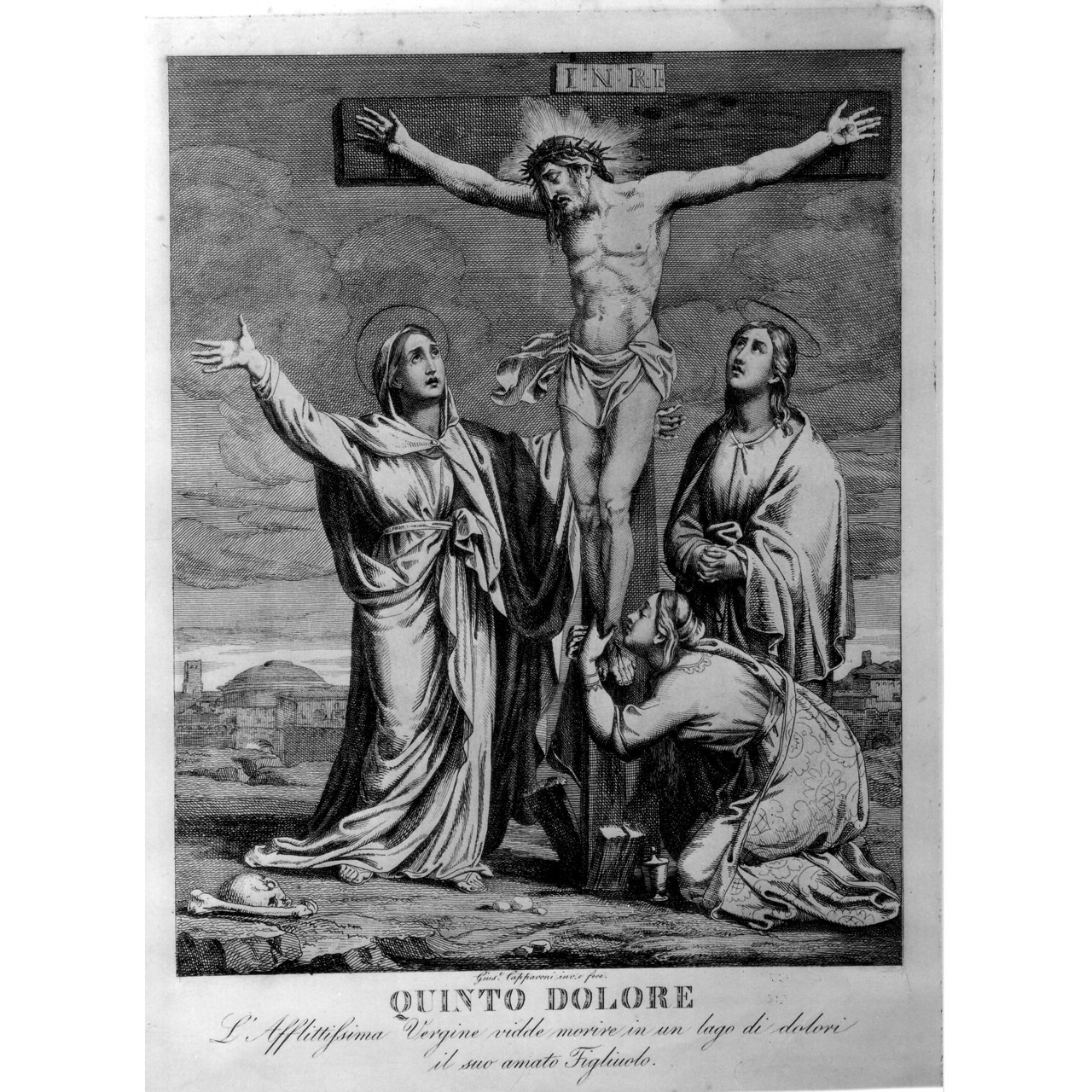 Cristo morto (stampa, serie) di Capparoni Giuseppe (sec. XIX)