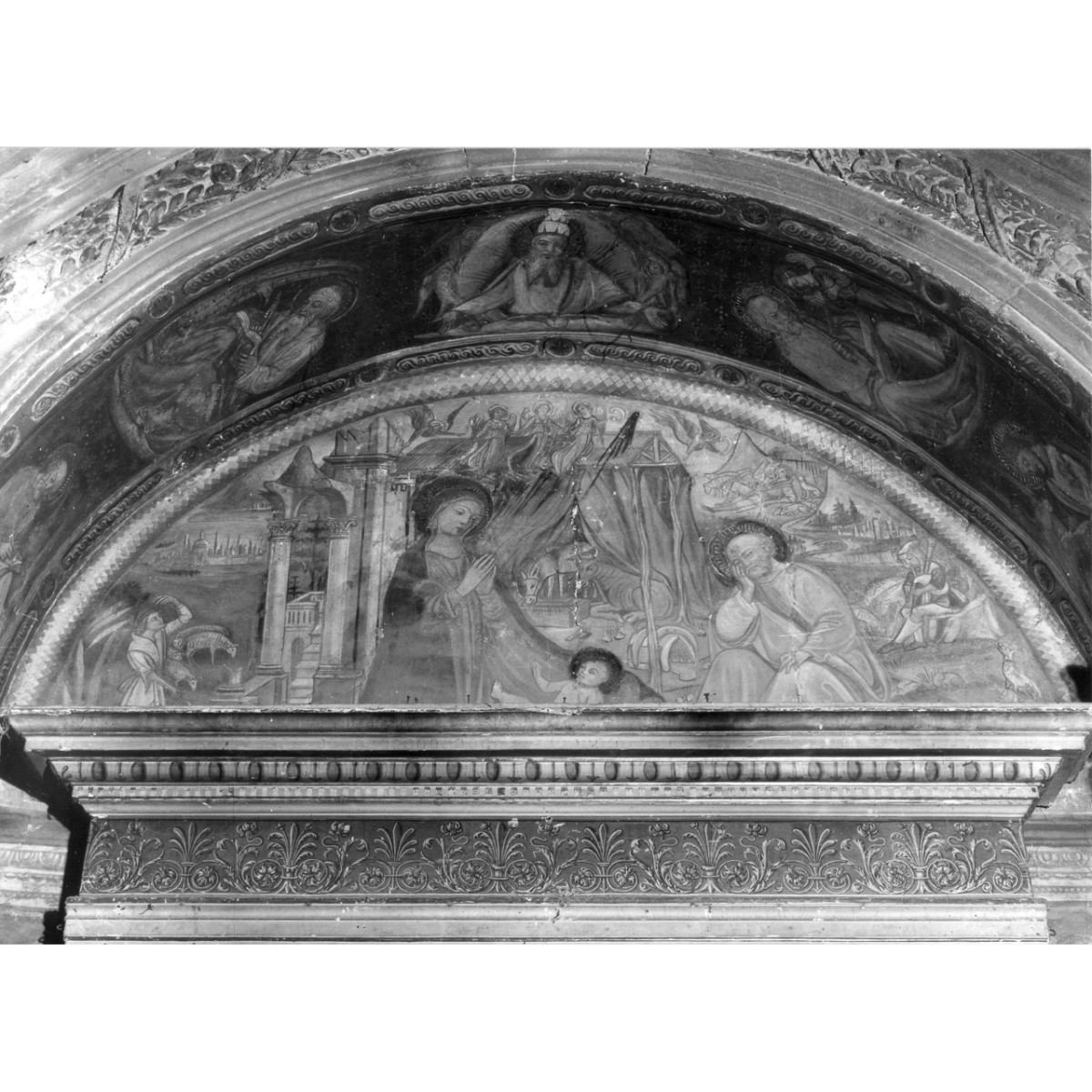 presepio (dipinto murale) di Maestro di Signa (attribuito) (terzo quarto sec. XV)