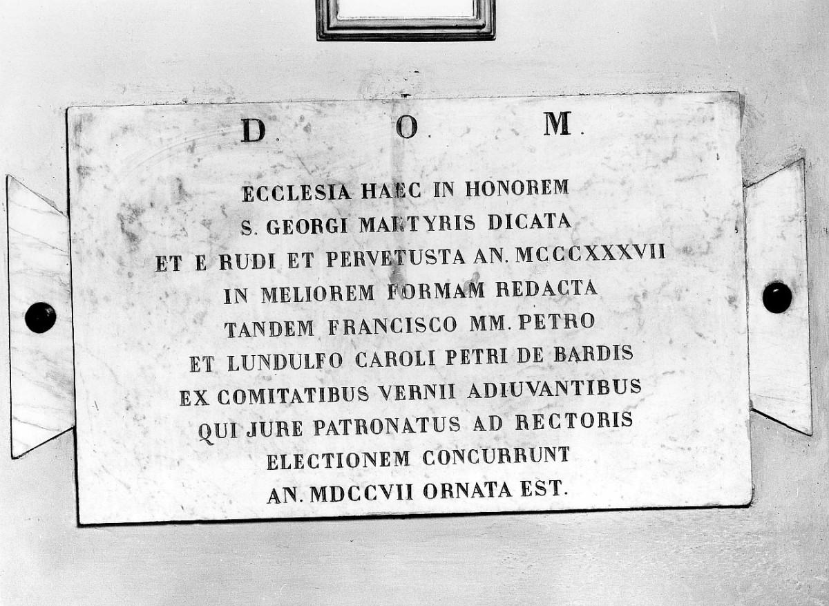 lapide commemorativa - bottega toscana (sec. XVIII)