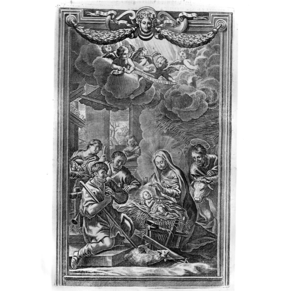 natività di Gesù (stampa) di Piccini Elisabetta detta Suor Isabella (secondo quarto sec. XVIII)