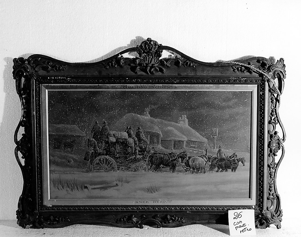 Knee deep, incidente con carrozza (stampa) - ambito inglese (prima metà sec. XIX)