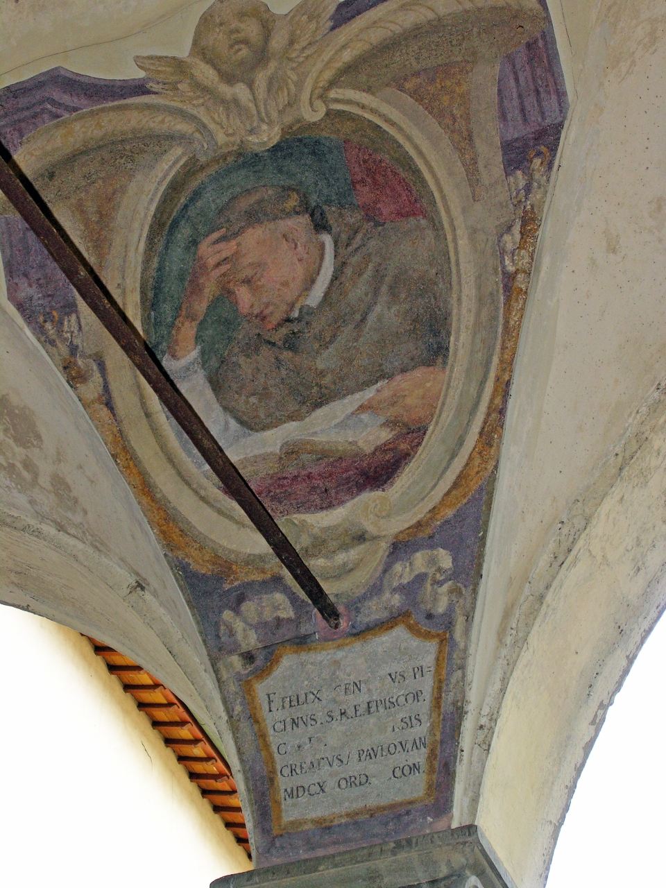 ritratto di ecclesiastico (dipinto murale, serie) di Boschi Alfonso, Boschi Fabrizio, Boschi Francesco (sec. XVII)