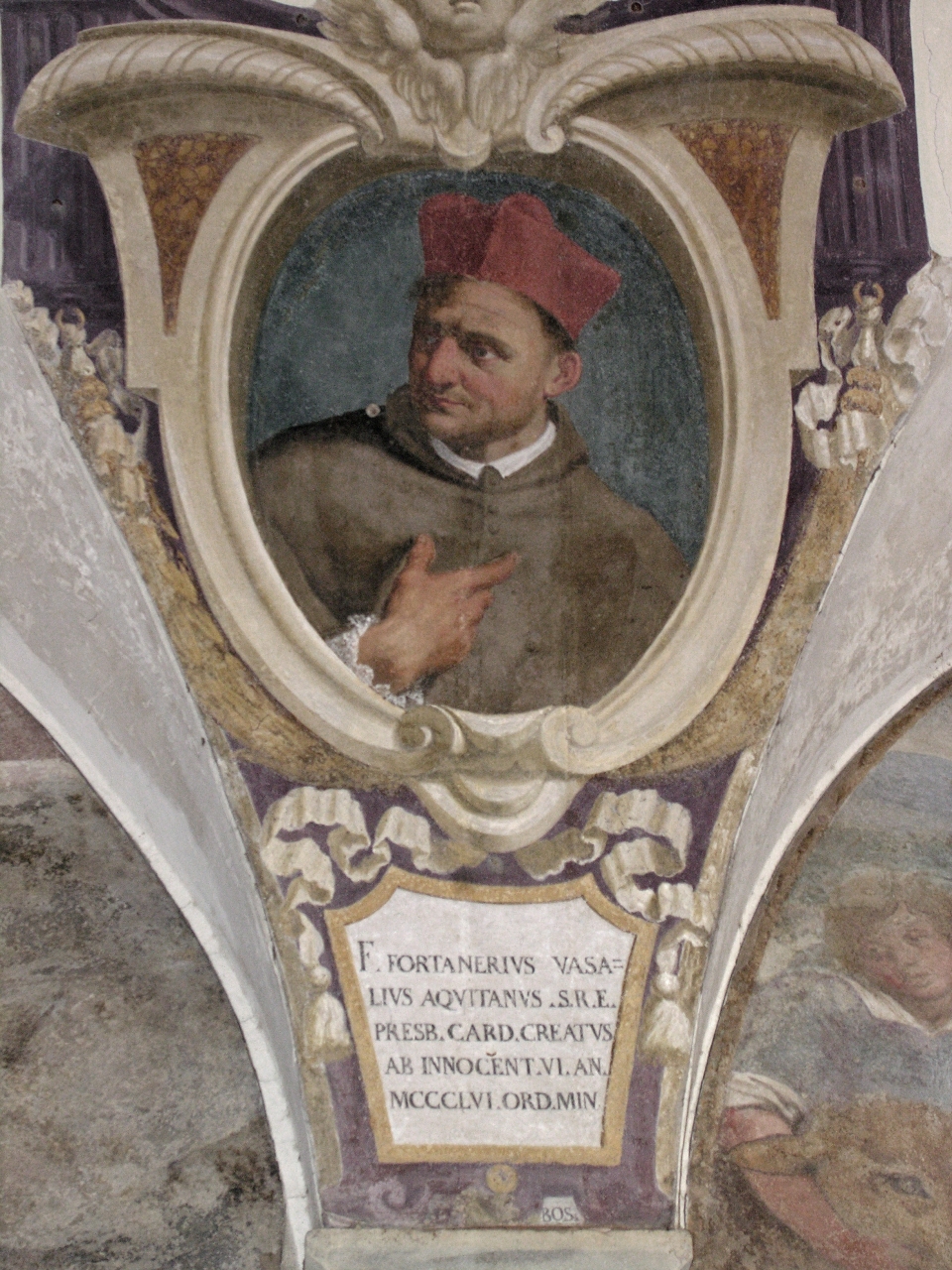 ritratto di ecclesiastico (dipinto murale, serie) di Boschi Alfonso, Boschi Fabrizio, Boschi Francesco (sec. XVII)