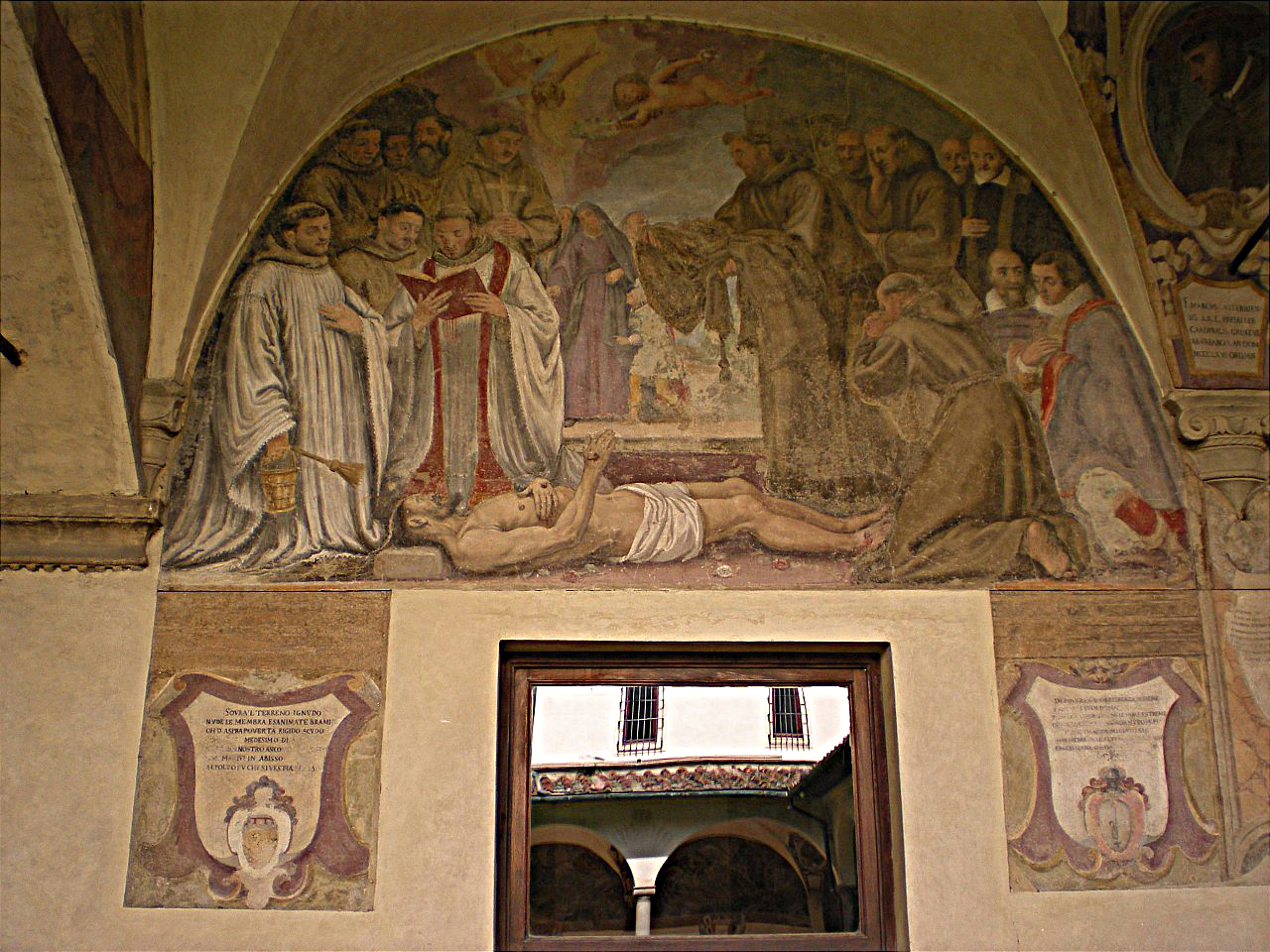 morte di San Francesco d'Assisi (dipinto murale) di Ferrucci Nicodemo di Michelangelo (primo quarto sec. XVII)