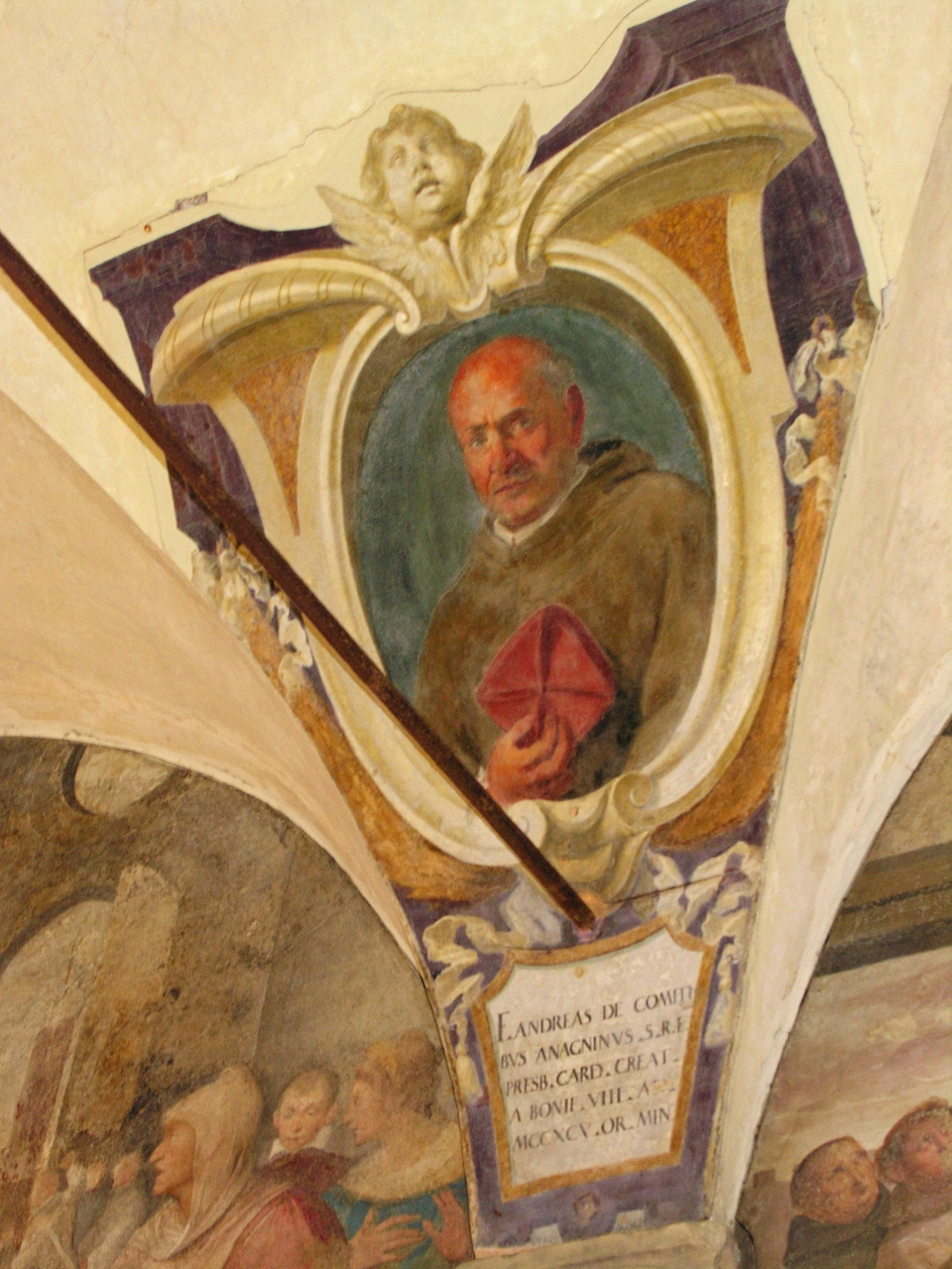 ritratto del Cardinale De Conti o De Comitibus (dipinto murale, serie) di Boschi Alfonso, Boschi Fabrizio, Boschi Francesco (sec. XVII)