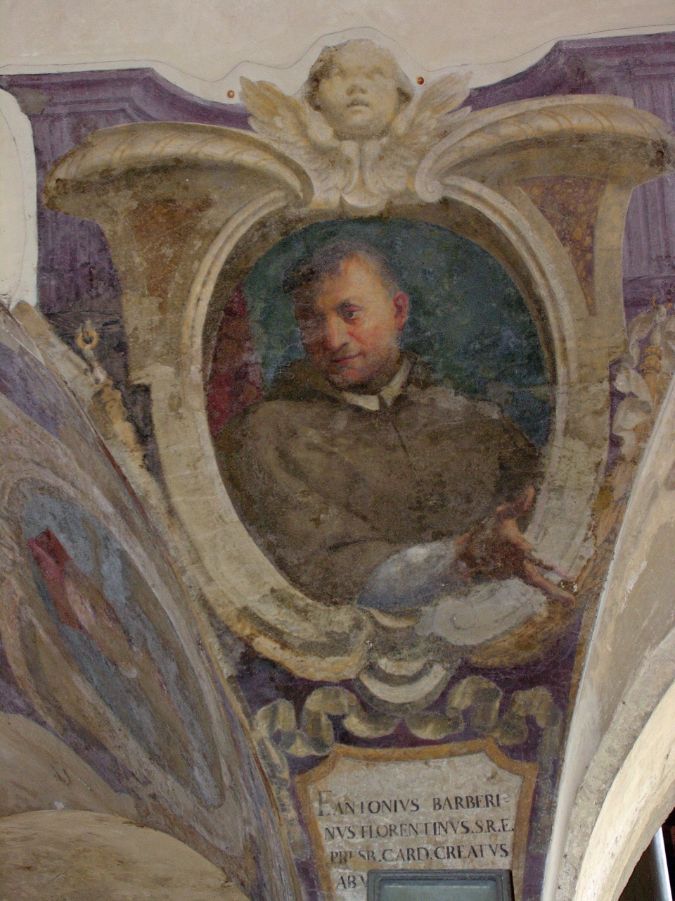 Ritratto del Cardinale Antonio Barberini (dipinto murale, serie) di Boschi Fabrizio, Boschi Alfonso, Boschi Francesco (sec. XVII)