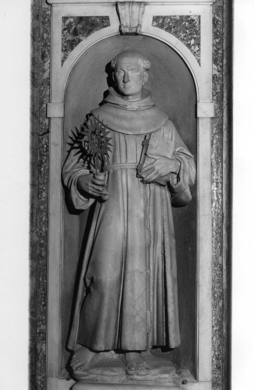 San Bernardino da Siena (scultura) di Cioli Simone il Vecchio (inizio sec. XVII)