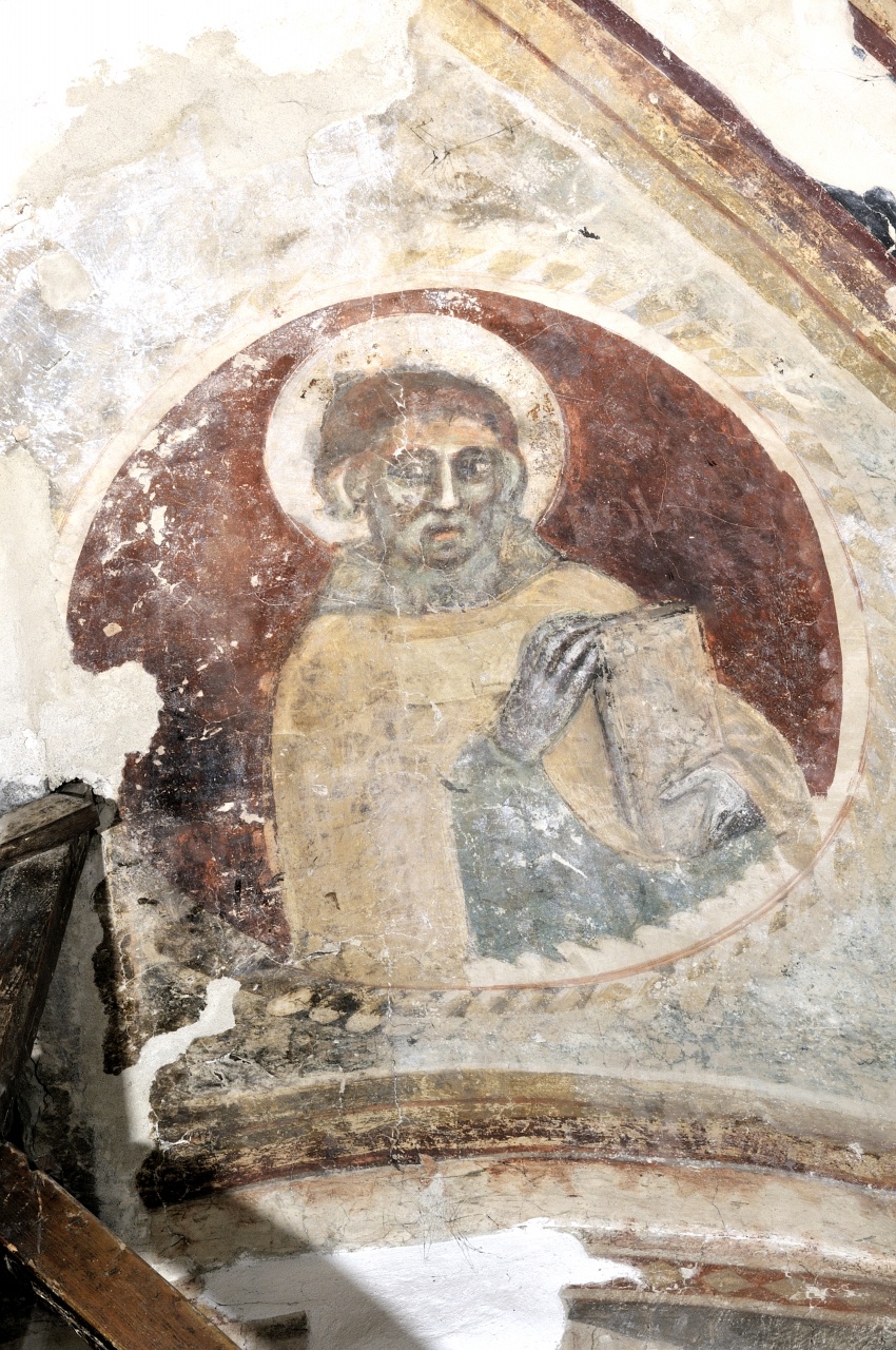 San Nicola di Bari, Santo Vescovo, Santo (dipinto murale) - ambito toscano (prima metà sec. XIV)