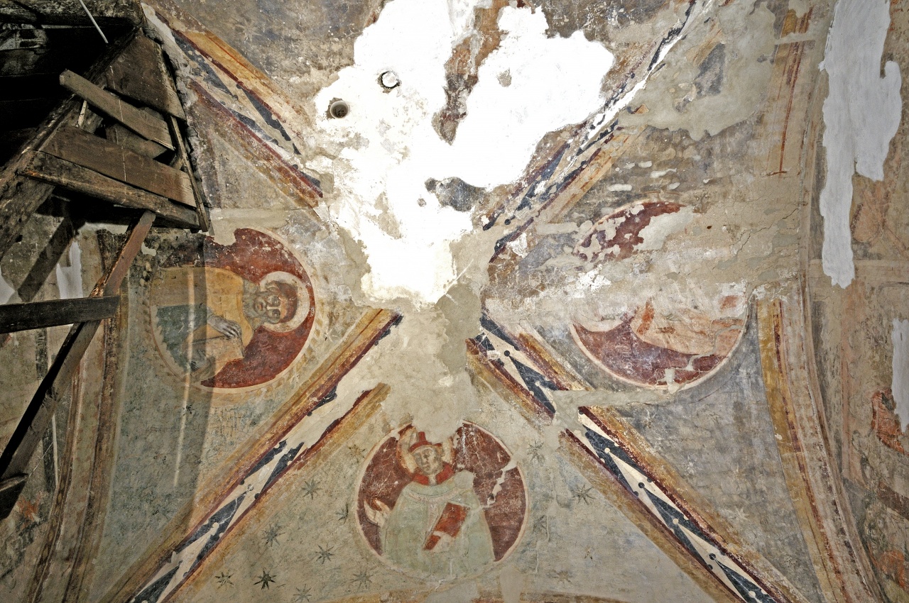 San Nicola di Bari resuscita i tre fanciulli (dipinto murale) - ambito toscano (prima metà sec. XIV)