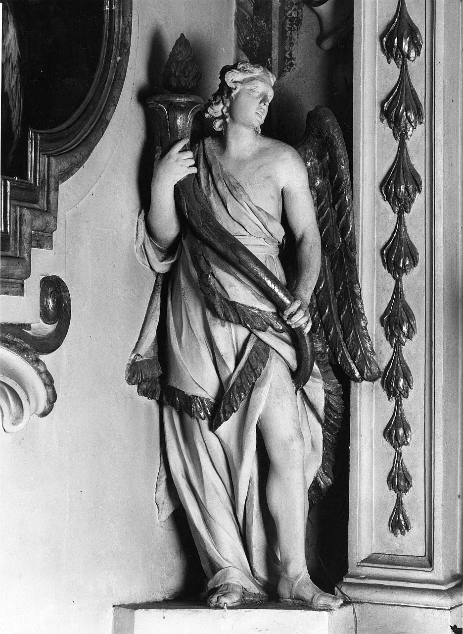 angelo reggicandelabro (candelabro - a statua, serie) di Passardi Giovanni, Del Lungo Anton Maria (fine sec. XVII)