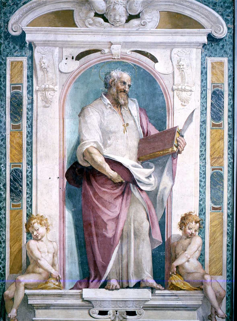 San Bartolomeo (dipinto murale) di Barbatelli Bernardino detto Poccetti (sec. XVII)