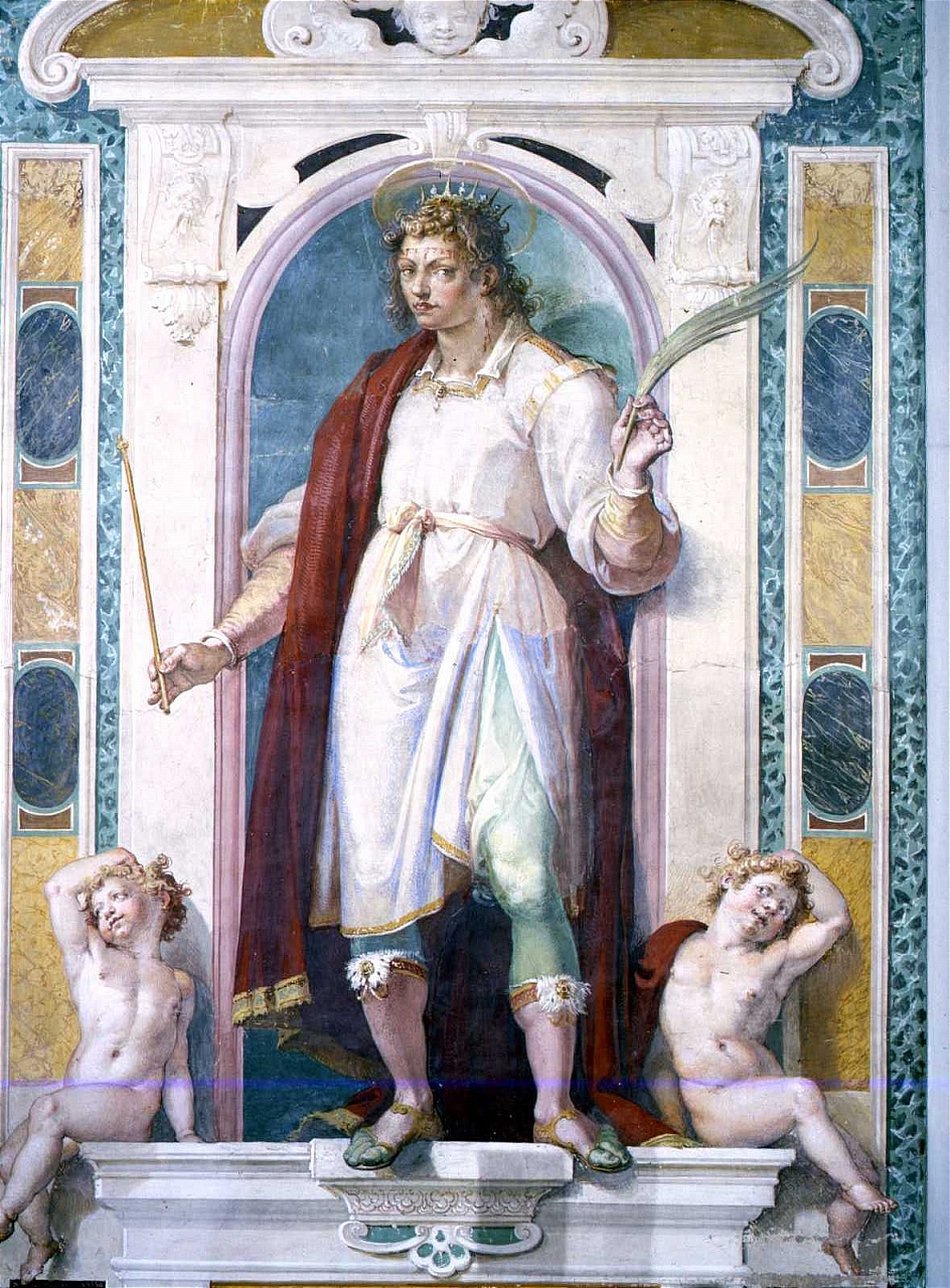San Miniato (dipinto murale) di Barbatelli Bernardino detto Poccetti (sec. XVII)
