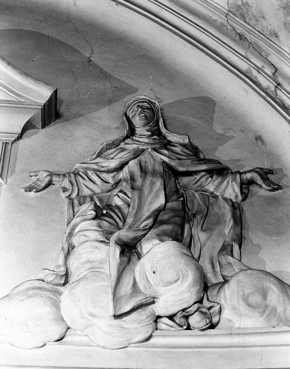 Santa Rita da Cascia e Santa Limbania (rilievo) di Ciceri Giovan Battista (fine sec. XVII)